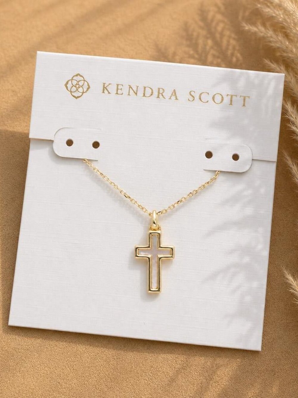 kendra scott cross gold white lan grown opal pendant necklace